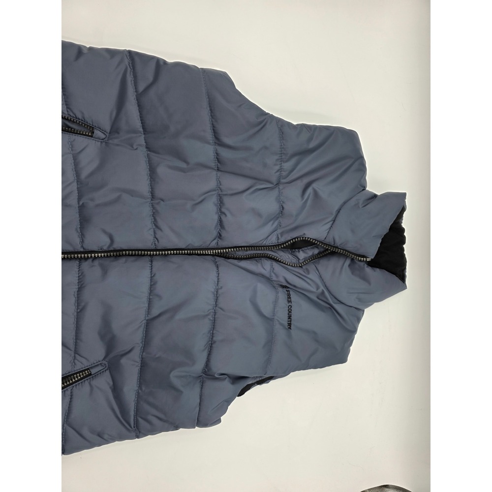 Free Country Puffer Vest Mens XL Full Zip Pockets Blue - Picture 4 of 16